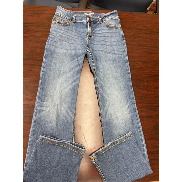 Wrangler Boot Cut Mid Rise Jeans Size 5/6x34 - Picture 1 of 8